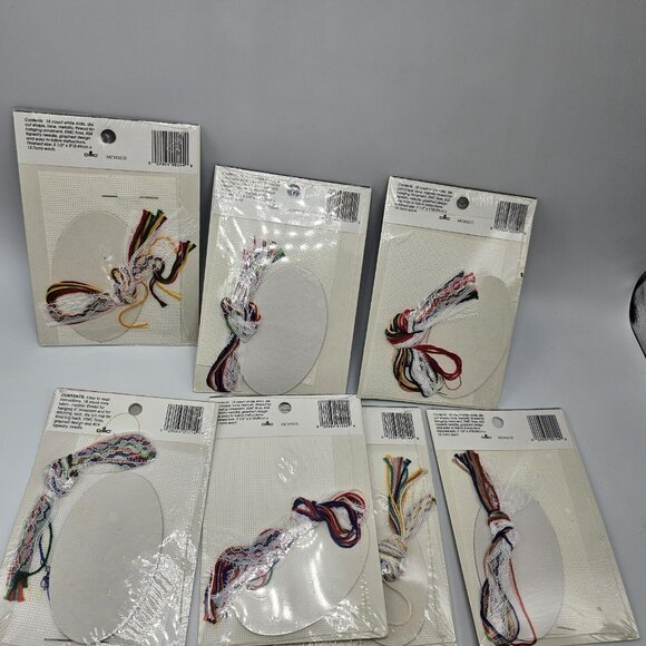 Lot of 7 Designs For The Needle Lace Ornament Christmas Cross Stitch Kits Santa - Picture 5 of 12